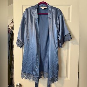 Birdy grey getting ready robe wedding bride